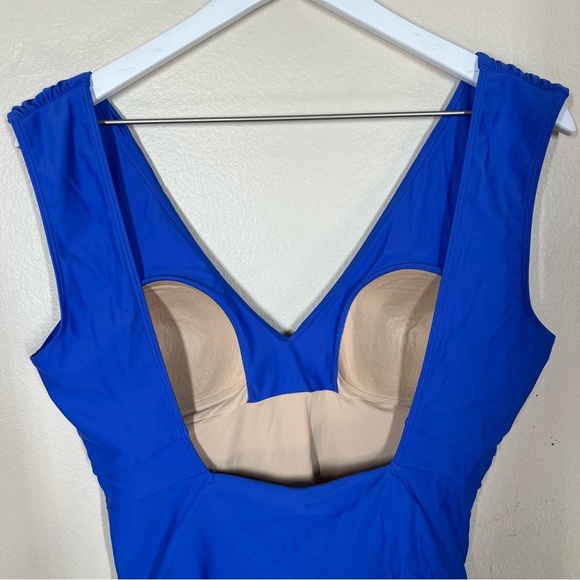 Summersalt Womens The Ruched Backflip One Piece Swimsuit Blue Size 10 Beach Swim - Picture 6 of 9